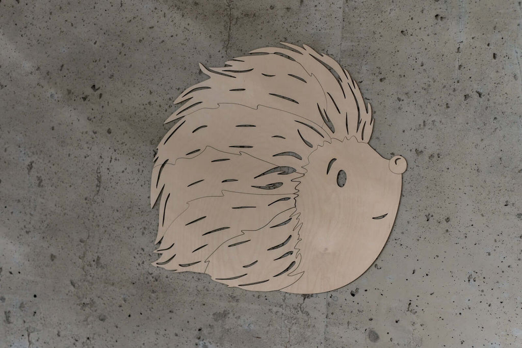 Hedgehog Forest Animal - Wooden Wall Decoration