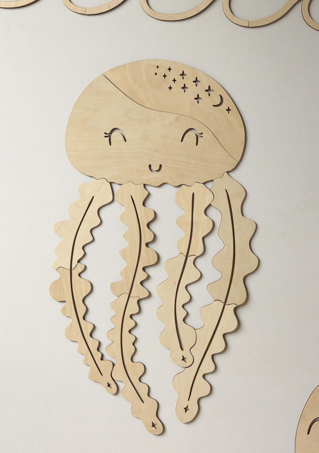 Wooden Wall Decoration - Jellyfish
