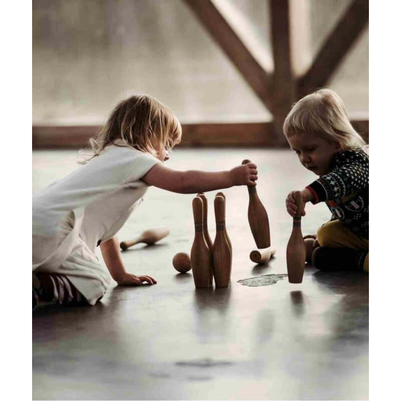 Wooden Bowling Pins - Natural
