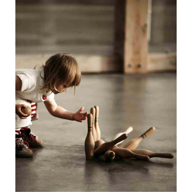 Wooden Bowling Pins - Natural