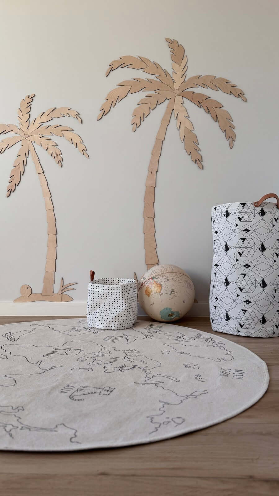 Wooden Wall Decor - Set of Two Palm Trees