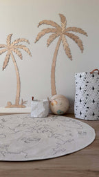 Wooden Wall Decor - Set of Two Palm Trees
