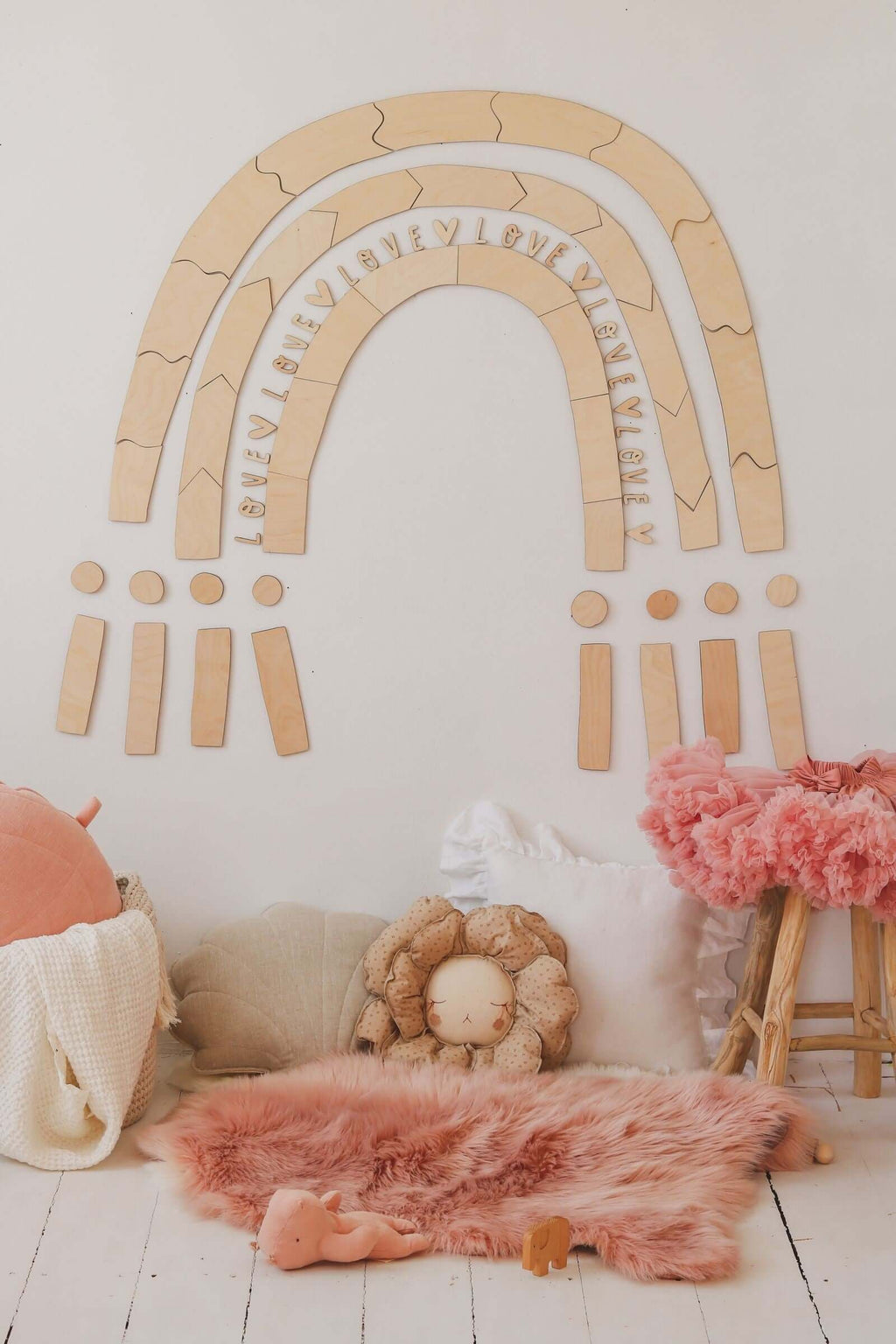 Wooden Wall Decoration - Rainbow