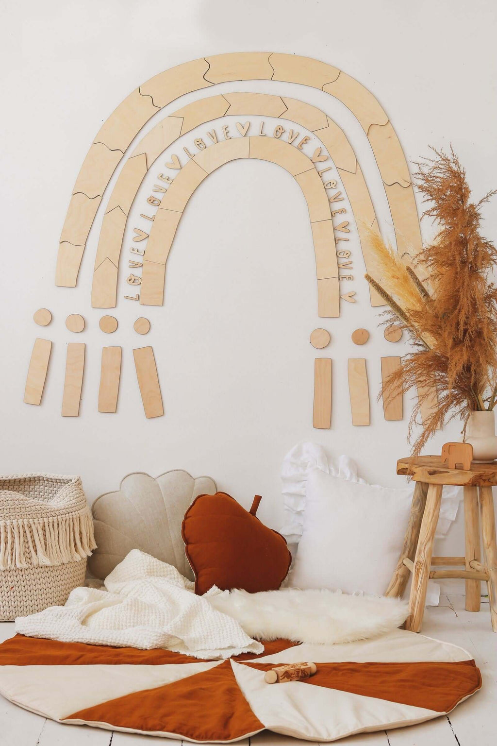 Wooden Wall Decoration - Rainbow