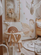 Unique wooden wall decoration of a swan in a stylish room featuring natural decor elements.