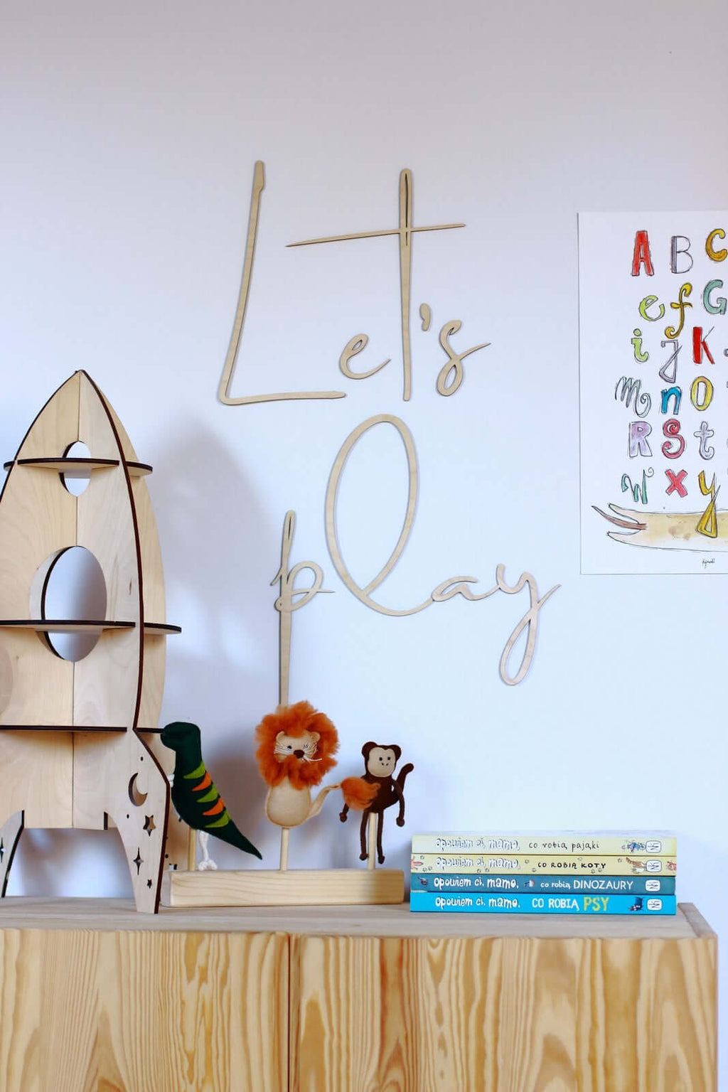 Wooden Wall Sign - Let's Play